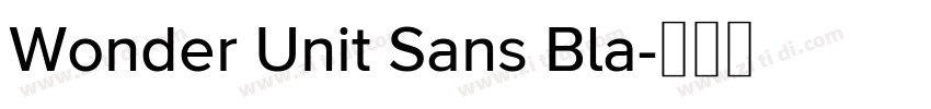 Wonder Unit Sans Bla字体转换